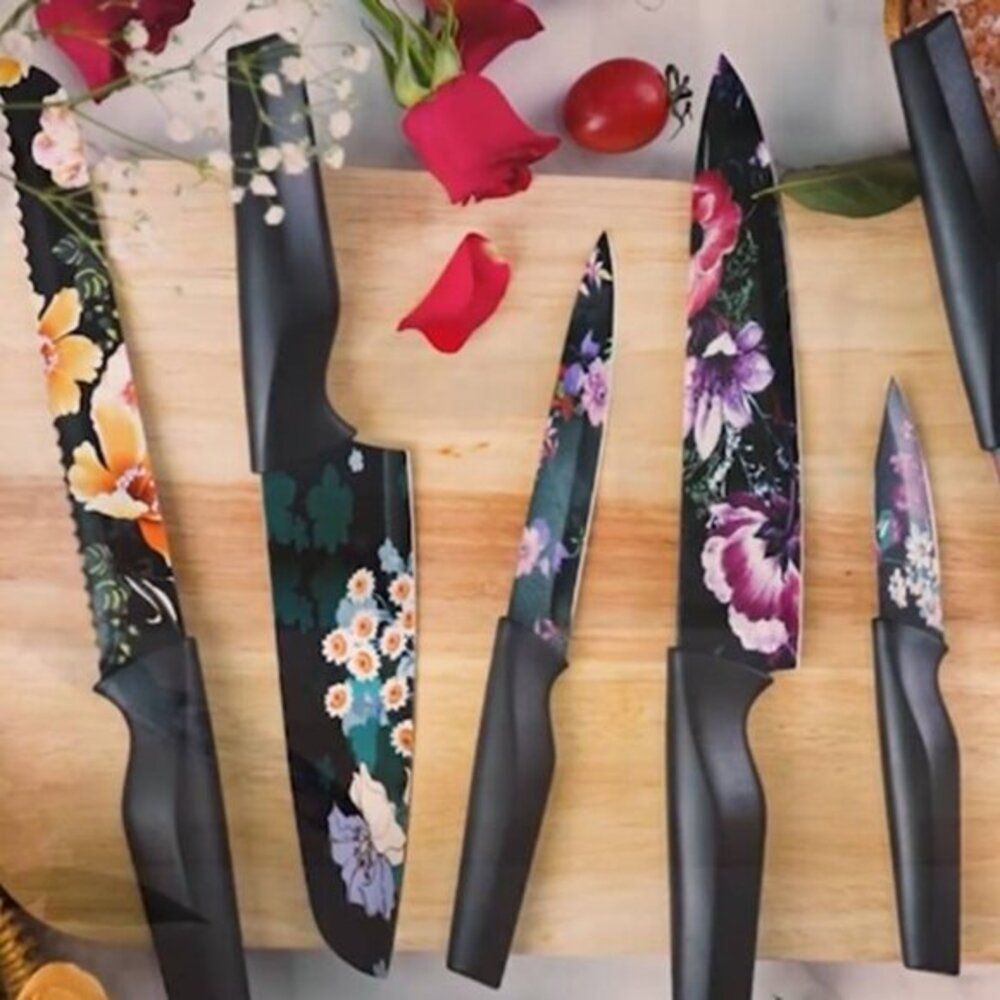 Astercook 12-Piece Flower Kitchen Knife Set German High Carbon Stainless‎ Steel